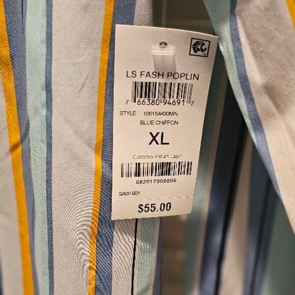 CLUB ROOM - NWT Long Sleeve Cotton Poplin Shirt - XL - Picture 4 of 5